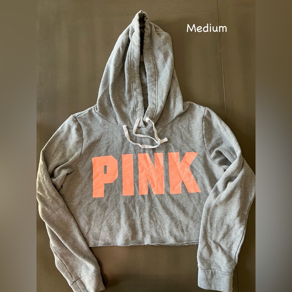 VS Pink crop hoodie